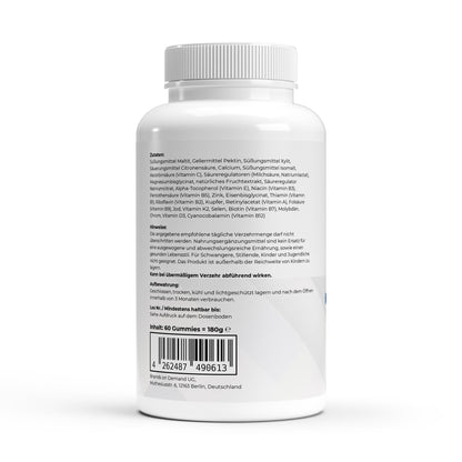 Gummies Multivitamínicas + Minerales Premium - 60 uds.